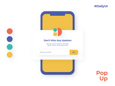Pop-Up! dailyui dailyui016 dailyuichallenge design dribbble illustrator orange popup purple subscribe subscription tosca ui ui design yellow