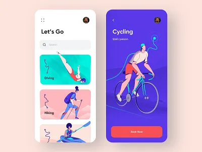 Sports App - Mobile App app app design booking mobile app mobile app design mobile design mobile ui sport sports travel travel app traveling