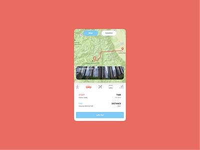 Daily UI Challenge Day 20: Location Tracker daily 100 challenge daily ui dailyui day20 design figma hike location map sequoia tracker ui