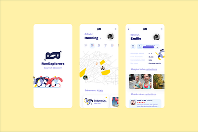 RunExplorers app app design application application ui design minimal running running app ui uidesign uiux ux ux design