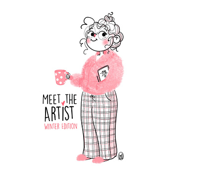 Meet the artist (winter edition) character cute digital illustration digitalart doodle illustration ipadpro meet the artist outfit procreate winter