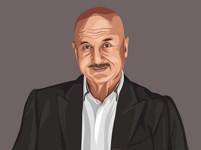 Anupam Kher Vector Illustration actor design illustration indian letsvectorize photo to vector vector vectorart vectorise