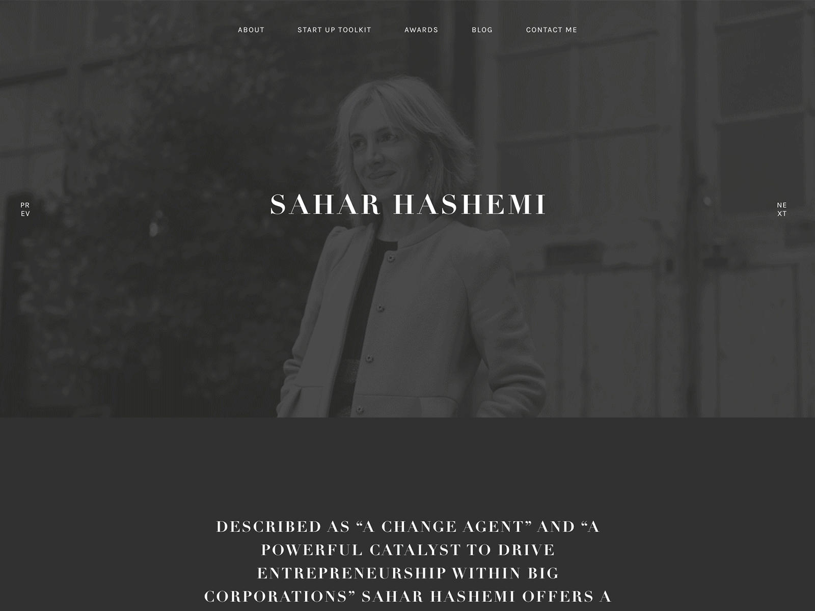 Entrepreneur Website Pitch black black and white blackandwhite brand branding clean design entrepreneur entrepreneurs graphic design minimal mobile one page one page website onepage profile speaker ui web website