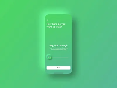 Workout intensity | Fitness concept app color concept design fitness interface minimal mobile slider ui workout