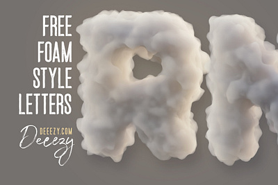 Free Foam 3d Lettering 3d 3d typography cloud cloud font deeezy foam font free free font free graphics free typography freebie freebies graphics smoke smoke font smoke letters typography