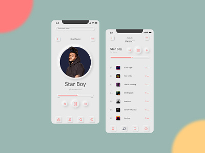 Music app UI Neumorphic Design adobe xd app app design application branding design music app neumorphic neumorphism tbilisi typography ui ui design uidesign uiux ux ux design uxui web web concept