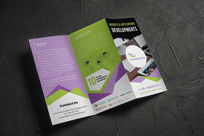 Trifold brochure design branding illustration ux