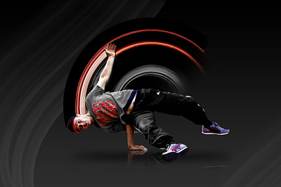 Break dancer photo manipulation photoshop