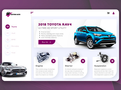 Auction Auto 2020 2020 trend branding color design flat landing page site design ui ux web