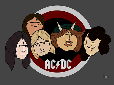 AC/DC acdc illustration minimal procreate