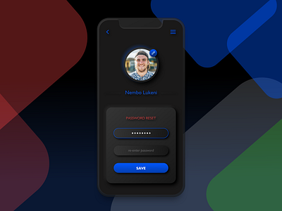 Password Reset UI - Dark mode android app black blue dark dark app dark mode darkmode form ios ui ux