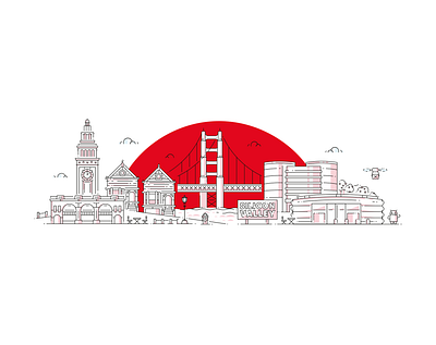 San Francisco line art