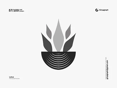 Lotus Logo branding color creative design flat graphic icon idea identity line logo lotus minimal modern rounded simple symbol vector