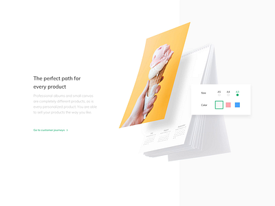 Printbox Website - Product Presentation calendar clean design interface design product page ui interaction webdesign whitespace