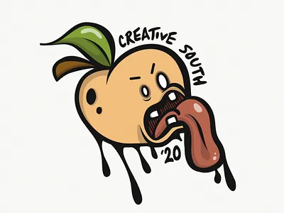 Creative South 2020 adobe draw cartoon draw illustration ipad monster peach sketch vector
