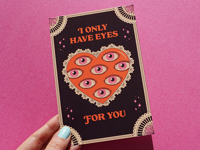 Eyes Valentine creepy valentine eyeballs eyes greeting card hearts print design romance valentine valentine card valentines valentines day valentines day card