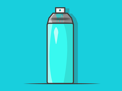 Spray paint aerosol blue can highlights illustrator paint shading spray spray paint vector