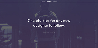 My new Blog (mrcndrw.com) Article Header typography ui ux