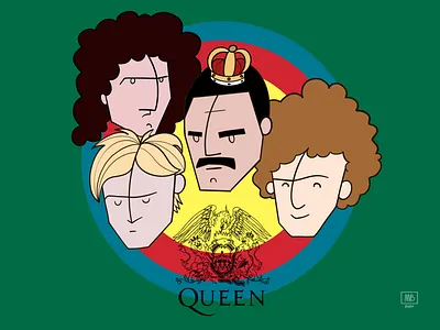 Queen freddie mercury illustration minimal procreate queen