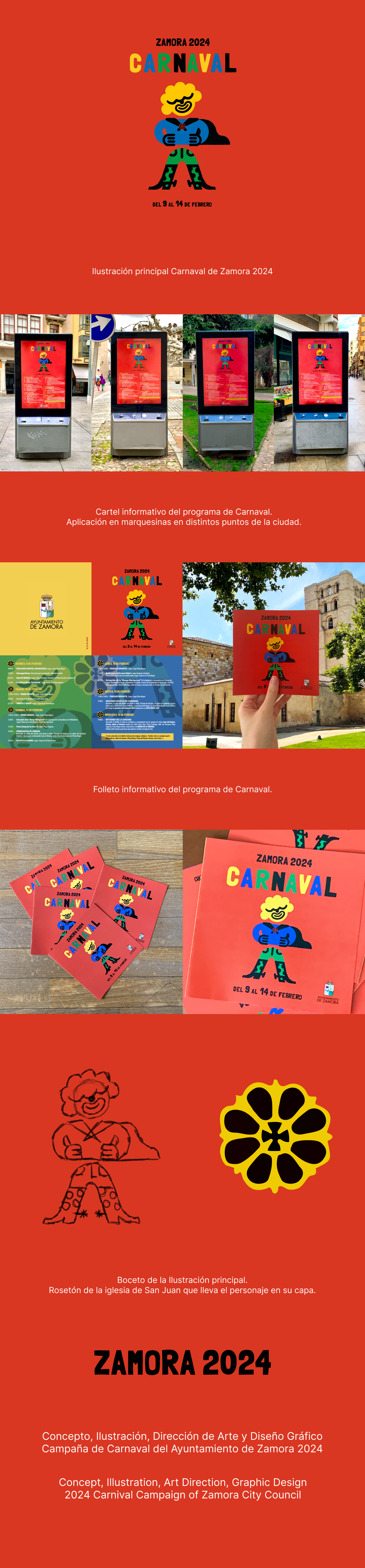 Zamora Carnival Campaign 2024 art art direction brand branding campaign carnaval carnival design graphic design graphic designer graphicdesign illustrator logo logo design logotype poster