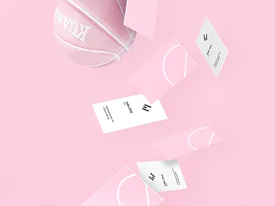 Visual identity for a sport app art direction basketball branding business cards dribbble graphic design johannlucchini pink sport sport app visual identity