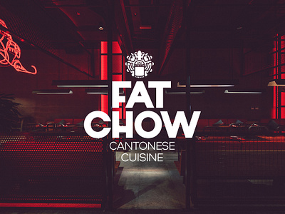 FAT CHOW Branding asian asian food brand identity branding chinese chinese culture chinese dragon dragon hakka hong kong logo design modernism monogram monogram design monogram logo monoline skull skull logo street urban