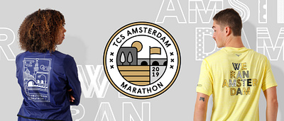 Mizuno Merchandise for TCS Amsterdam Marathon amsterdam artwork branding campaign creative drawing flatdesign graphic design illustration illustrator marathon mizuno running storytelling vector