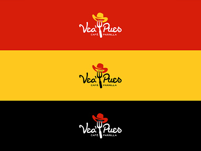 Vea Pues - Color Variations bbq brand branding colombia custom type design food graphic graphicleo grill handmade type illustration logo logotipo meat parrilla restaurant typography venezuela