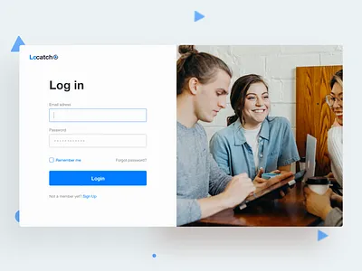 LoCatch - Login Page adobe xd clean colorful flat form login login page minimal modern register signup startup startups ui