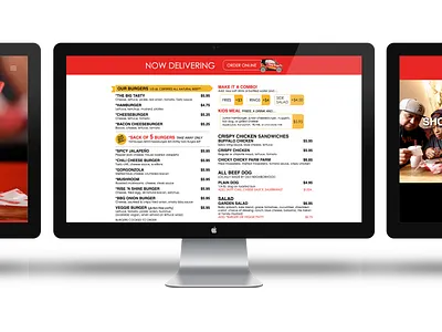 Tasty Burger website concept webdesign