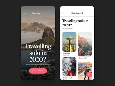 Concept design for travel (mobile) clean design minimal mobile travel ui ux