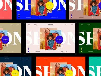 Fashionista Header Variations editorial fashion header layout minimal minimalist modern photography slider typography web design website whitespace