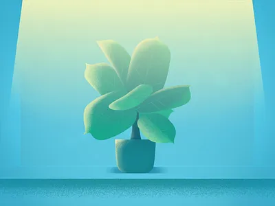 Plant 2d 2d animation after effects animation autumn fall gif illustration lamp leafs light loop particles plant video