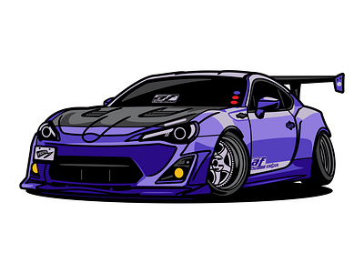 Tuner Car 01 86 auto cars design frs illustration racecar tuner