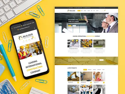 Builder - Construction Business Joomla Template architechture architectural design business construction ecommerce handyman joomla joomla template joomlabuff webdesign