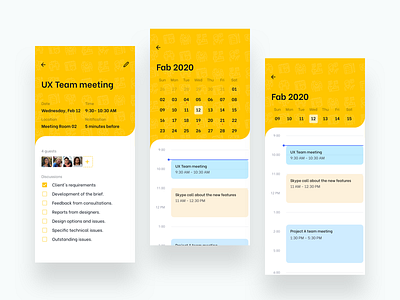 Calendar app app design calendar design ios app design typography ui userinterfacedesign ux