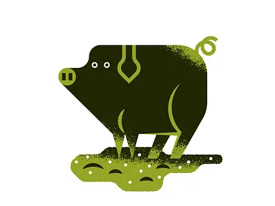 Iberian pork agriculture animal illustration art editorial illustration farm farming flat illustration nature pig press illustration retro texture vector