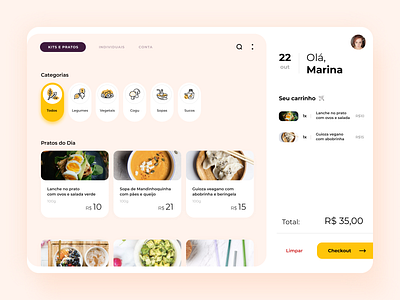 Food Kit clean ui design