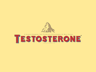 Testosterone brand brand identity. branding design flat graphic design logo logo a day logo challenge logo design logo designer logo inspiration logo mark logo parody logos logotype rahalarts testosterone toblerone