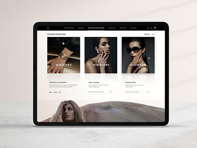 Gioielleria branding desktop minimal ui web design