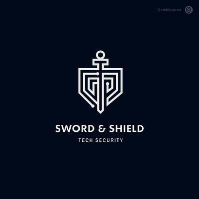 Sword & Shield logo shield sword thirtylogoschallenge