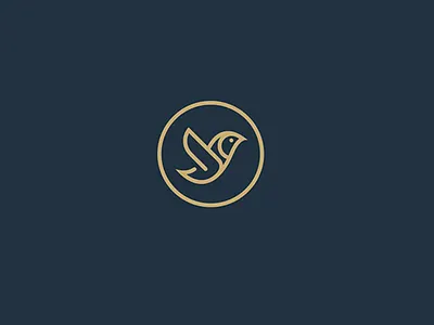 bird 2 blue design logo logotype