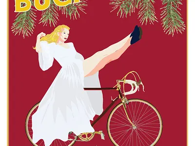 Buckman // Portland adobe illustrator bike cyclist design digital illustration illustration illustrator portland retro single speed vintage woman