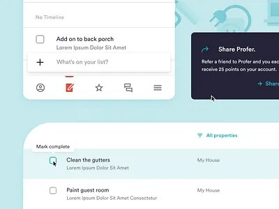 Profer UI app app design branding design illustration mobile design ui ux
