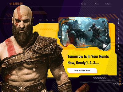 Game Landing Page game gaming gaming website god of war templates webdesign