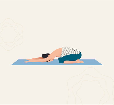 Balasana branding design illustration illustrator vector