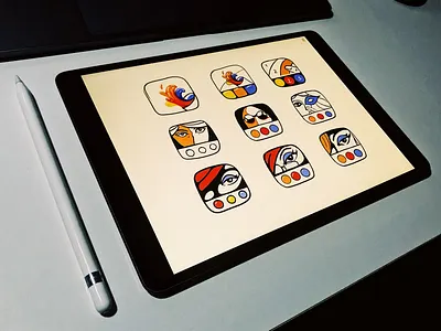 Game - App icon exploration app icon colors game icon icon design illustration sketch