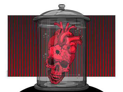 The Skull Heart - TheMushroomDesign character design colorful dark darkart design evil flatdesign graphic design heart heart icon heavy illustration love poison skull skull art skulls themushroomdesign vector vectorart