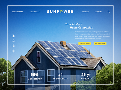 Sunpower branding clean energy design solar energy solar panel ui uidesign ux website design