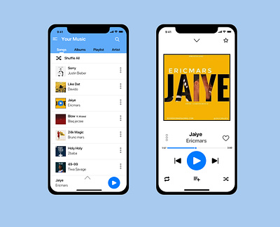 Music Player App for ios app branding ios ios app design nigeria ui ux